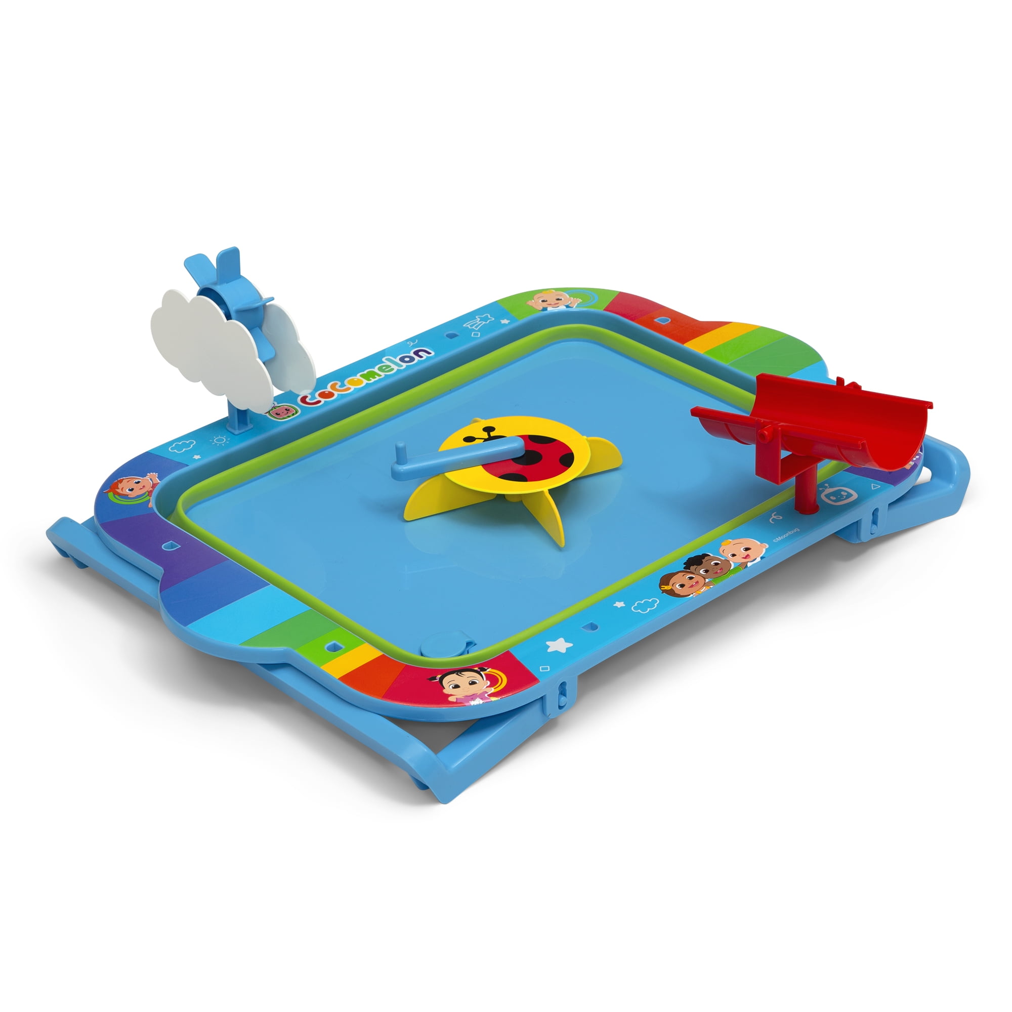 CoComelon Water Activity Table by Delta Children - Collapsible & Portable - Ideal for Travel, Blue