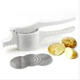 thumbnail image 1 of Triturador de patatas, triturador de patatas de acero inoxidable, triturador de ajo, triturador de patatas manual con 3 coladores reemplazables para patatas, verduras y frutas suaves, 1 of 5
