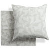 Drew Barrymore Flower Vintage Soft Gray Watercolor Geo Stripe Euro Sham Pair 26x26