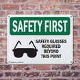 thumbnail image 4 of (2 Pack) Safety Glasses Required Beyond With Symbol OSHA Safety First Sign, 4 of 8