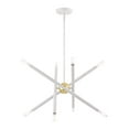 thumbnail image 1 of Livex Lighting 46774-03 Lustre 8 Lumières en Blanc 60W Accents en Laiton, 1 of 1