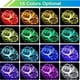 thumbnail image 3 of Injueey 100 LEDs Cuerda de luces 16 colores Cadena de luz DIY Impermeable Amplia aplicación Lámpara Jardín Parque Dormitorio Navidad Iluminación y accesorios, 3 of 6
