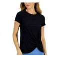 thumbnail image 2 of Ideology Women's T-Shirt Short Sleeve Crew Neck Side Tie Casual Solid Top New, 2 of 2