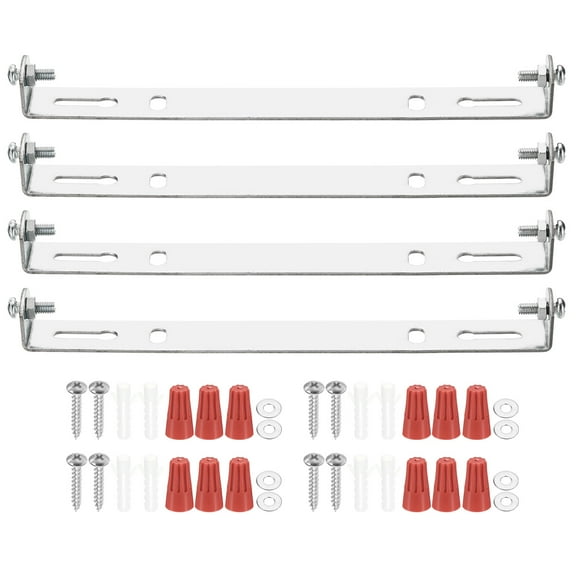 Uxcell 155mm (6.1") Universal Light Fixture Mounting Bracket Kit, Light Crossbar Round Ceiling Plate with Screw 4 Set