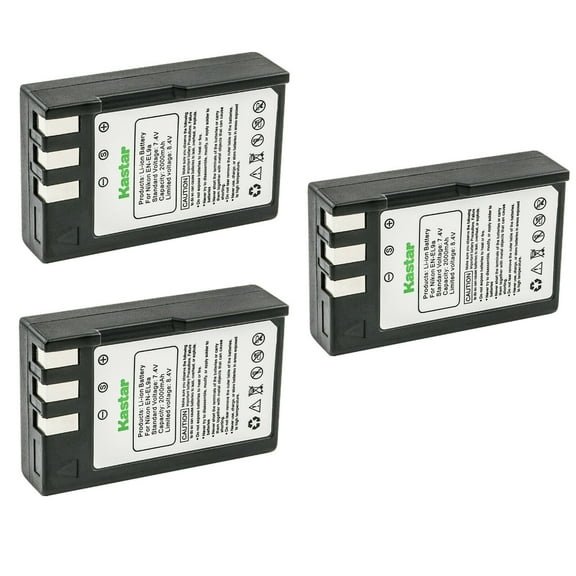 Kastar 3-Pack EN-EL9 Battery Replacement for Nikon D5000 SLR Digital Camera, D40 SLR Digital Camera, D40X SLR Digital Camera, D60 SLR Digital Camera, D3000 SLR Digital Camera