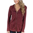 thumbnail image 2 of Chaquetas y abrigos casuales con capucha y manga larga para mujer, moda, color liso, manga larga, corta, con cremallera, cárdigan con capucha, abrigo holgado, abrigo superior para mujer, 2 of 7
