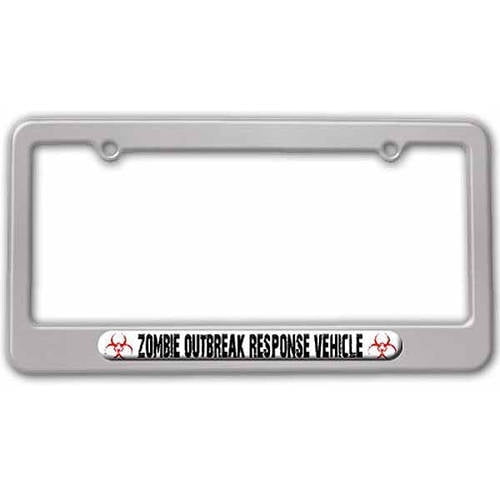 Response Vehicle Zombie Outbreak Novelty Metal License Plate Tag