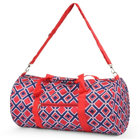 Zodaca Lightweight Classic Style Handbag Duffel Travel Camping Hiking Zipper Shoulder Carry Bag (Size: 18.5
