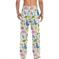 thumbnail image 4 of FREEAMG Cute Dinosaur Pajama Pants for Men, Men's Separate Bottoms, Pure Cotton Comfortable Lounge Pants for Men（241）, 4 of 7