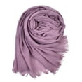 thumbnail image 3 of Womens Solid Color Tulle Scarf with Tassel Trim Elegant Evening Wrap for Formal Occasions, 3 of 5