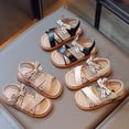thumbnail image 4 of adviicd Girl Shoes Girls Sandals Open Toe Princess Flat Sandals with Ruffle Summer Sandals Pink,29, 4 of 5