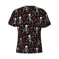 thumbnail image 6 of Vsdgher Skeleton with Roses Print Men's Dry Fit Mesh Athletic Shirts Moisture Wicking Tennis T-Shirt Tops, 6 of 9