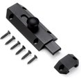 thumbnail image 1 of Sliding Bolt Door Latch Barrel Door Latch Security Latch For Exterior Door Lock With Pure Thick Brass Bolt, Heavy Duty Door Latch, Black 1 Piece, 1 of 3