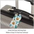 thumbnail image 3 of Square 2Pack PU Leather Daisy Cruise Luggage Tag with Privacy Cover and Name ID Tag for Travel Handbags Backpacks Luggage Tags, 3 of 6