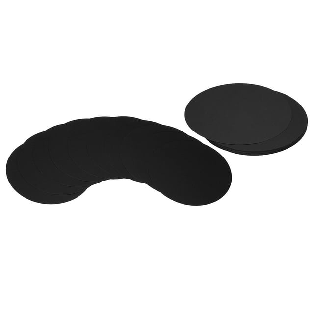 Uxcell 8inch Circle Card Stock, 25Pcs Round Shape Cutouts Paper, Black