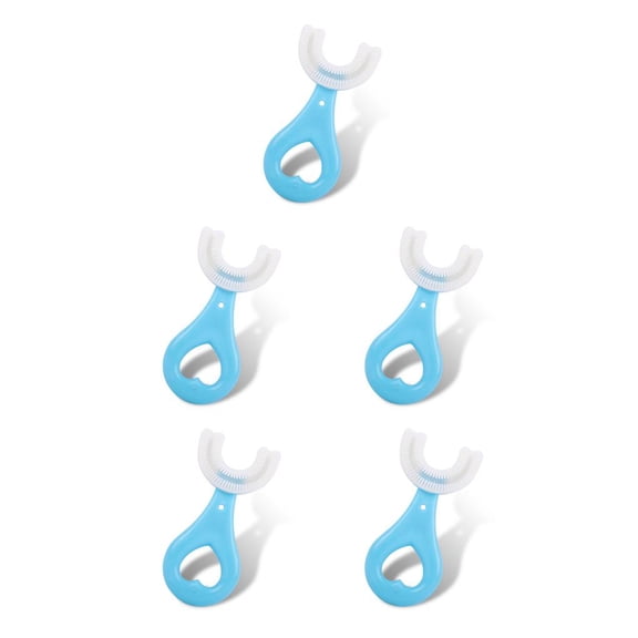 Yuarrent Cepillo de de silicona con forma de U para limpieza de cara de bebé, cuidado de los para niños, cepillo de para niños pequeños, Type2 NO2