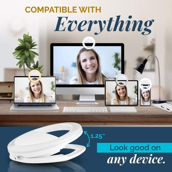 Radiance Selfie Ring Light para computadora portátil, iPhone, zoom, il