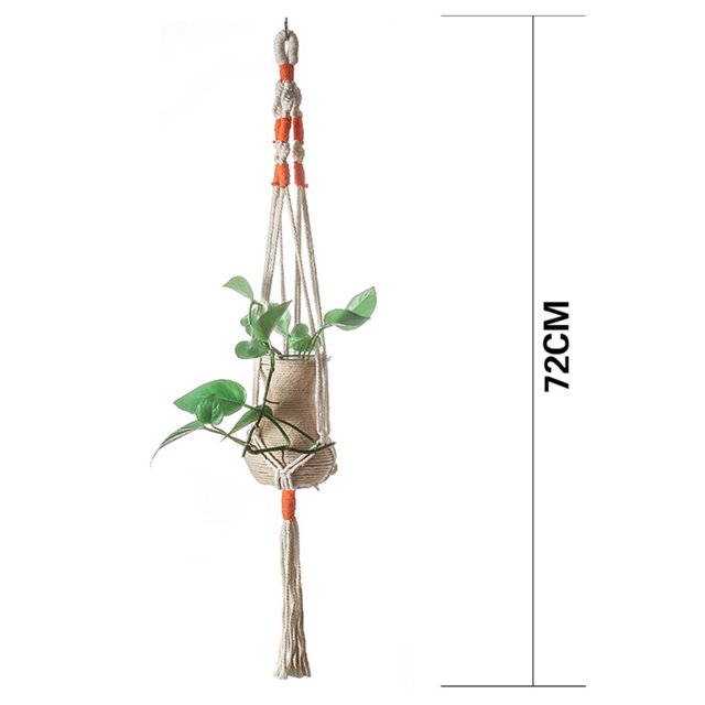 Toystoory Colgador de macramé para plantas, maceta colgante, cesta decorativa para maceta, soporte para interior y exterior, decoración bohemia para el Almacenamiento y organización del hogar Toystoory HA023434-00
