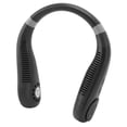 thumbnail image 4 of Ventilador de cuello manos libres con luz LED, batería de 2400 mAh, portátil para viajes al aire libre - Negro, 4 of 8