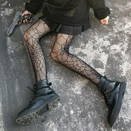 

Skull Tights Stockings Sexy Hollow Mesh Calcetines Fish Net Stockings Female Club Party Fishnet Anti-Snagging Pantyhose