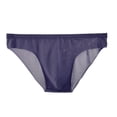 thumbnail image 1 of Ropa interior transparente de seda de hielo para hombre, de una pieza, fina, de cintura baja, sexy, con bolsillo, transpirable, pantalones para jóvenes, 1 of 5