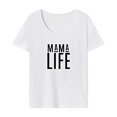 thumbnail image 1 of Camiseta para mujer verano moda suave básica camiseta para compras vacaciones calle XL, 1 of 7