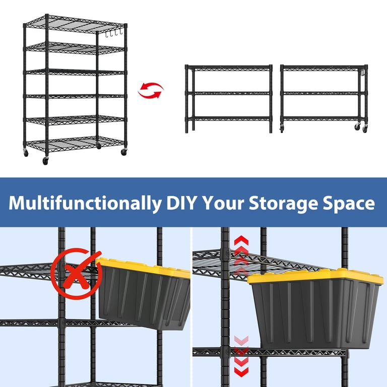 TrumanPick 6-Tier Wire Shelving Unit, 1500 lb Capacity photo 6