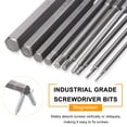 thumbnail image 4 of Uxcell 2pcs H5.0 Hex Head Drill Bit Wrench 5mm Metric Flat Tip 1/4" Hex Shank 150mm (6") Long Magnetic Hexagonal Screw Driver Socket Screwdriver Bits, 4 of 7