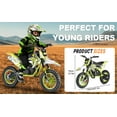 thumbnail image 4 of Kids Gas Motorcycle - 49cc Mini Bike with Front & Rear Disc Brakes, Wear-Resistant Tires & Ergonomic Handle for Off-Road Fun (Cool Green), 4 of 10