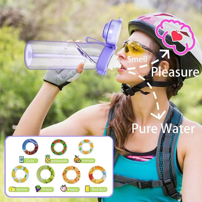 Air Water Bottle with 7 Flavor Pods, 650ML Fruit Fragrance Water