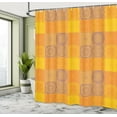 thumbnail image 4 of Ambesonne Ethnic Shower Curtain, Oriental Patchwork Tiles, 69"Wx84"L, Orange Violet, 4 of 4