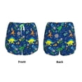 thumbnail image 5 of Lsque Dinosaur In Space Printed Women's Running Shorts with Liner Pockets,Elastic Quick Dry Workout Athletic Gym Yoga Shorts,Womens High Waist Shorts-XX-Large, 5 of 9