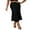 Black, variant on LYMAYTER Women Midi Silk Skirt Summer Long Satin Skirt Elegant Cocktail Party A-Line Midi Skirts S-2XL