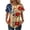 Multicolor#02, variant on Womens Independence Day T-Shirts Casual 4th of July Patriotic Short Sleeve Tops American Flag Printing Crewneck Tunic Tees Shirts Multicolor#04 L