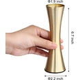 thumbnail image 2 of ABCISI 6.7 inch Brass-Toned Metal Vase Small Flower Vase Set of 2 Modern Decorative Vase for Home Decor, Wedding or Gift(Gold), 2 of 8