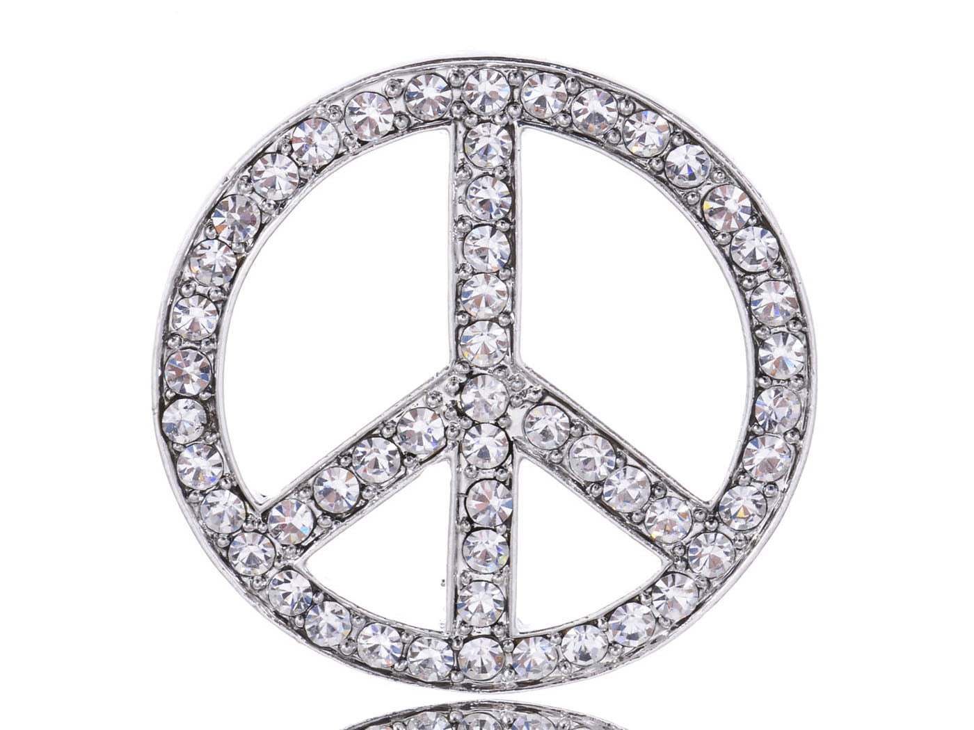 Crystal American Flag Earrings Peace Sign Anti Nuclear Symbol CND Activist USA 