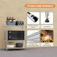 thumbnail image 5 of M MZG 3 Tier Wire Shelf,13.8" D x 29.5" W x 35.5" H,Chrome Shelves Wire Rack for 750 lbs Capacity,Kitchen,Pantry,Closet, 5 of 8