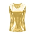 thumbnail image 7 of cocolona Summer Shiny Tank Tops Crew Neck Sleeveless Slim Fit Party Club Shirts Trendy Casual Sparkly Blouses, 7 of 7