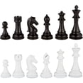 thumbnail image 1 of Best Chess Set Minerva Extra Heavy Metal Chess Pieces with 4.5 Inch King, 2 Extra Queens, 34 Pieces Total, Padded Bottom, Suitable for Large Boards, Pieces Only, 1 of 3
