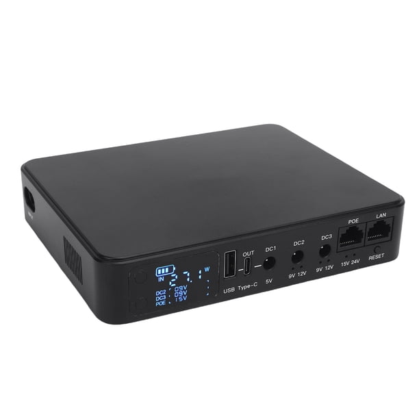 FUENTE DE ALIMENTACIÓN UPS 18000 MAH SUPCUPACIÓN DE BATERÍA DE UPS PARA CAMARAS DE SEGURIDAD ENCUTADOR ESCÁN DE HULELAS DIGALES PORTABLE FUENTE DE