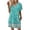 Green, variant on Women's Fashionable Floral Print V-Neck Short Sleeve Dress with Pocket, Casual Pullover Summer Dress, Comfortable Loose Fit, Stylish Ladies Wear,Green,L