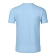 thumbnail image 5 of ibiyuan Black T Shirts for Men Crew Neck Casual Short Sleeve Fashion Mens White Tee Shirts Summer Solid Textured Tees Men Tops, 5 of 5