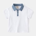 thumbnail image 4 of Esaierr Kids Toddler Short-Sleeve T-Shirt for Boys,Baby Summer Lapel T-Shirt Tees Cotton Casual T Shirt Fashion Tops Soft Breathable Shirt Clothes for 1-8 Years, 4 of 9
