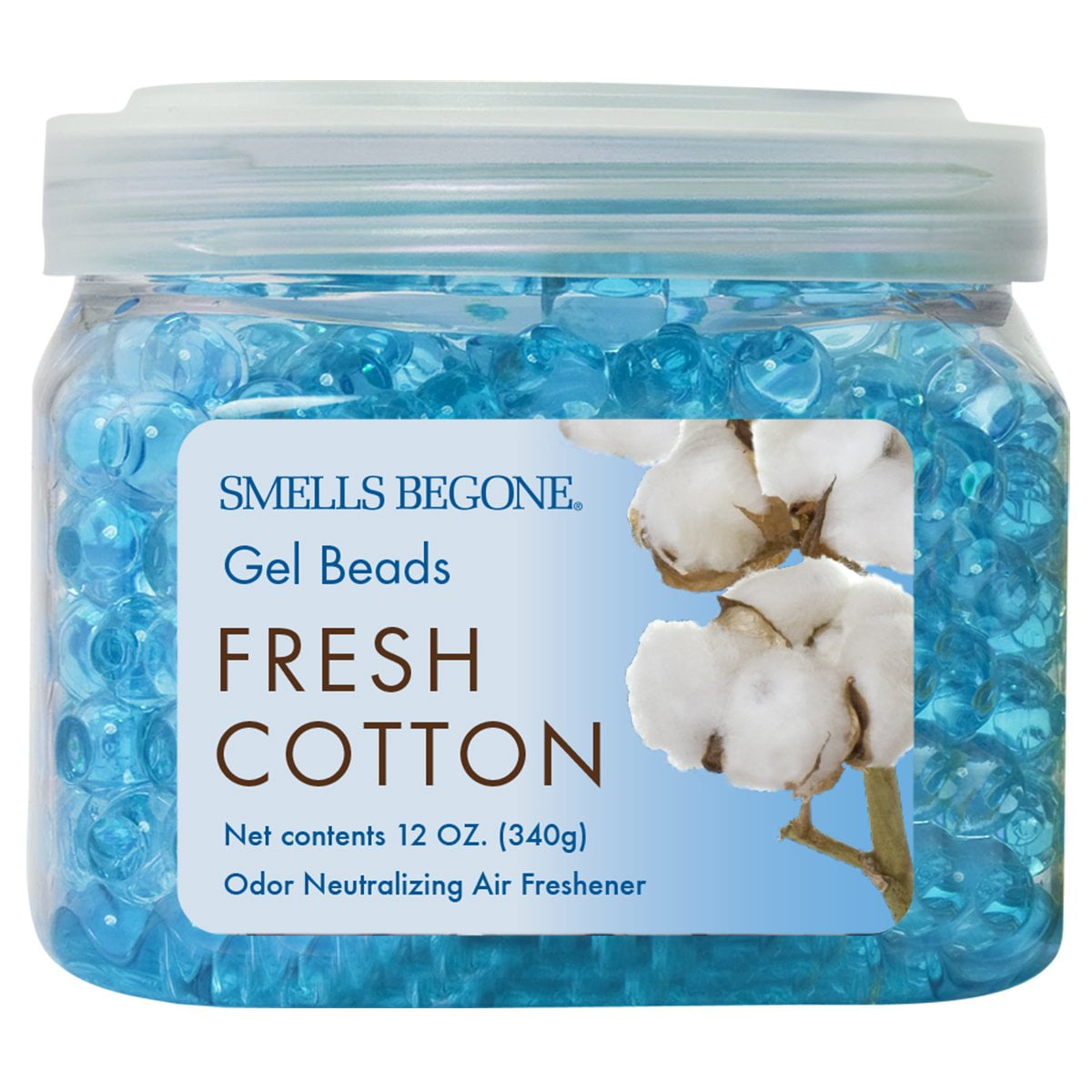 Smells Begone 12 Oz. Gel Beads Fresh Cotton Odor Neutralizer 52012