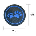 thumbnail image 3 of Jkung Car Round Water Bottle Silicone Coaster Dog Paw Print Cup Holder Anti-slip Hear-resistant Silicone Cup Mat Car Interior Accessories, 3 of 8