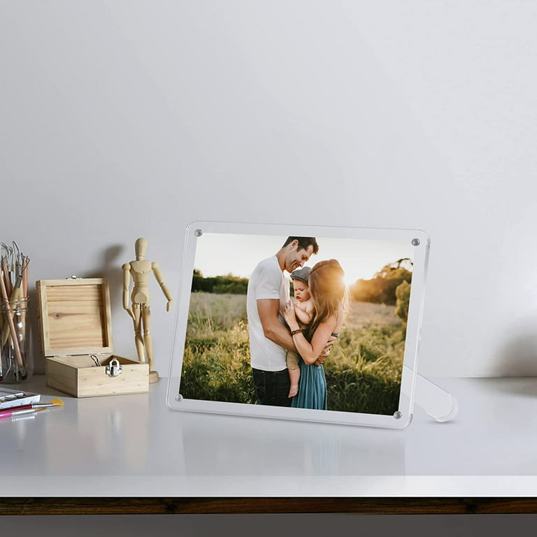 Acrylic Picture Frames, Desktop Frameless Photo Frames With
