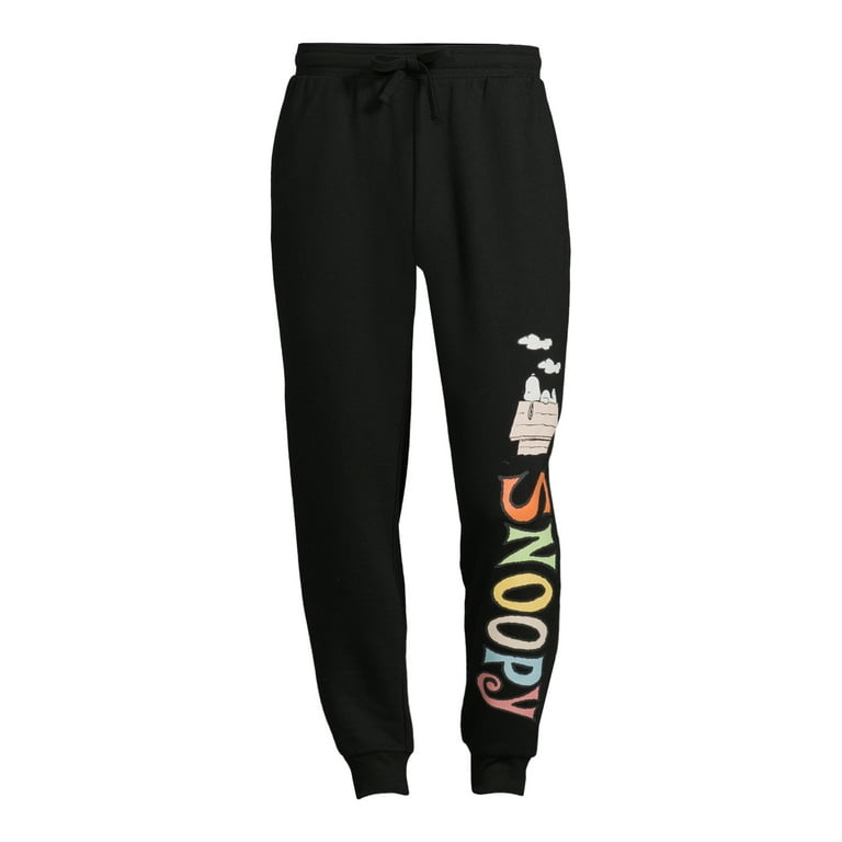 Peanuts Snoopy Men s Big Men s Graphic Fleece Joggers Walmart