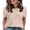Beige, variant on Short Sleeve Sweater for Women Round Neck Knit Work Tops Beach Fashion Vacation Clothes Summer Outfits 2026 White Tops