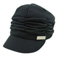 thumbnail image 2 of Foldable Cotton Beret for Men and Women, Stacked Pleat Design Baseball Cap with Brim, Breathable Casual Hat for Outdoor Daily Wear, Travel, and Fashion Outfits-Black, 2 of 2