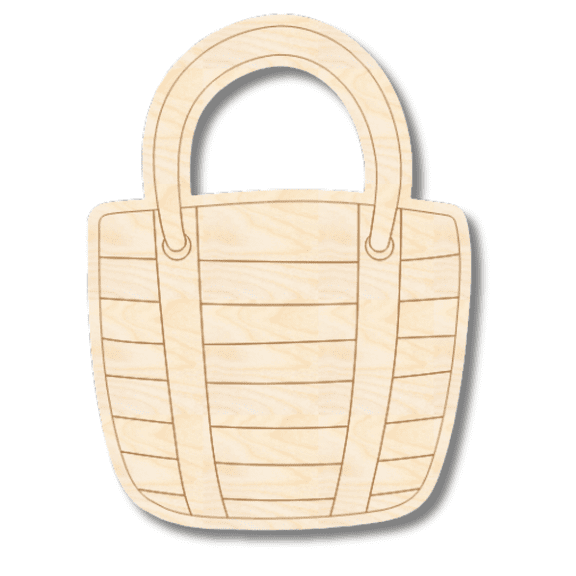 Unfinished Wood Etched Beach Bag Shape | Paint By Line Crafts 8" / 1/4"